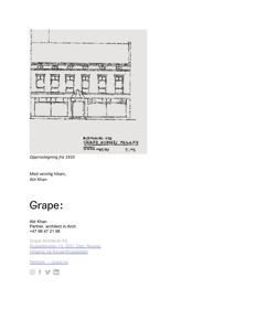 Bildet viser en tegning av en fasade, merket som 'Opprisstegning fra 1933'.