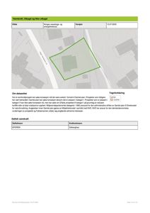 Et oversiktskart (situasjonsplan) som viser et grønt markert felt på en tomt, sannsynligvis for et vannkraftprosjekt.