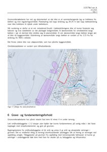 Et kart eller situasjonsplan som viser et område med bekker, skråninger og byggeområder, inkludert en referanse til en ekstern kilde (www.skrednett.no).