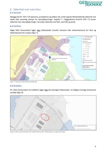 Bildet viser to kart som illustrerer faresoner for flom og skred i forhold til et planlagt tiltakssted.