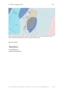 Et kart som viser et område med marine avsetningsmasser, hentet fra kommunens nettside og NGU sine kartdata.