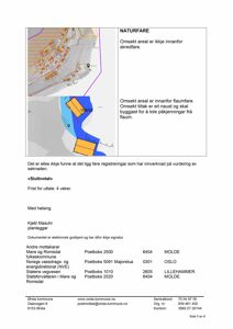 Kart som viser etterspurt areal i forhold til skredfare og flaumfare.