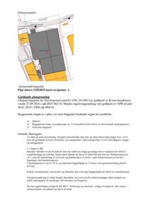 Situasjonsplan som viser byggetomtens plassering i forhold til nabolag, veger og eksisterende bygningsmasse.