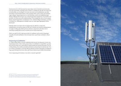 Fotografi av en 4G-basestasjon (antenne) montert på en takflate.