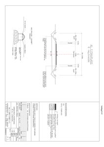Teknisk tegning som viser detaljert oppriss av en vei med skuldre, kjørefelt og gjerder, inkludert mål og materialbeskrivelser.