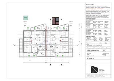 Etasjeplan (etasjeplan) som viser romfordeling, arealer og dimensjoner for et leilighetsbygg.