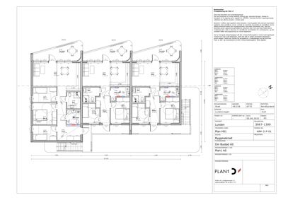 Etasjeplan (Plan A5) som viser romfordeling, dører, vinduer og mål for en boligblokk.