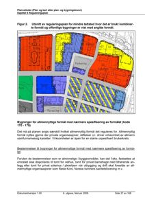 Utsnitt av en reguleringsplan som viser tomtedeling, formål og bygningstyper (f.eks. sykehus, hotell, park) i et mindre tettsted.