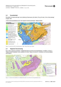 Kart som viser grunnforhold (bunnkart) og lokaliteter med forurensning i et gitt område.