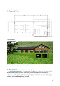 Fotografi av en bygning med omgivende terreng, illustrert i et dokument.
