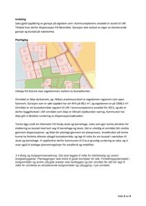 Et utklipp fra FråGIS-kartet som viser eiendomsgrenser og arealbruk i et byområde.