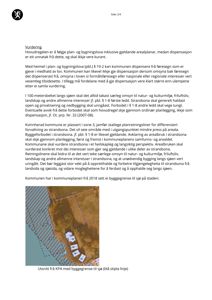 Fotografi av et utsnitt fra kommuneplanen (KPA) som viser byggegrense til sjø med blå stiplet linje.