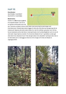 Fotografier av et utkastfelt i skogen med en person som går i terrenget.