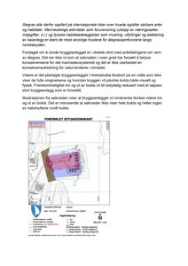 Situasjonskart som viser plassering av et planlagt bryggeanlegg i forhold til omgivelsene, inkludert vann og land.