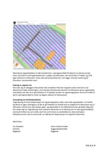 Kartutsnitt som viser eiendomsforhold, veier og reguleringer i et byggeområde.