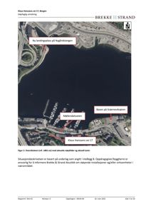 Oversiktskart (situasjonskart) som viser Klaus Hanssens vei 17 i forhold til nabolaget, inkludert vann, landingsplass og andre veier.