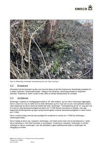 Fotografi av en skråning med plassering, som illustrerer et terrengforhold i en rapport.