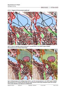 Kart som viser flyvebaner, helikopterstøysoner og bygningsplassering i et område i Bergen.