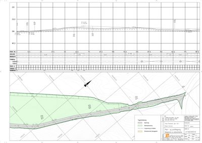Situasjonsplan som viser terrengform, kjøreveg, detaljering av området og eksisterende bebyggelse.