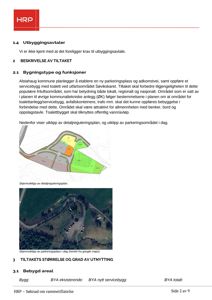 Dokumentet inneholder en situasjonsplan (skjermdrift av detaljreguleringsplan) og et flyfoto (skjermdrift av parkeringsplass i dag).