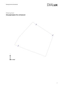 Situasjonsplan for armaturer i parkeringsanlegget 'Parkering Nord'.