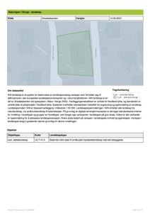 Et kart fra Artsdatabanken som viser en landskapskartlegging (slettelandskap) med et definert område markert i grønt.