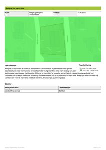 Et digitalt kart som viser en geologisk undersøkelse (mulighet for marin leire) over et område.