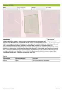 Et kart som viser løsmassedata (N50/N250) for et område, inkludert en oversikt over jordtyper og grunnvannspotensiale.