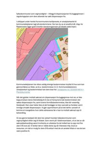 Et kartutsnitt fra kommunedelplanen som viser eiendomsgrenser (røde linjer) og arealformål 'Veg' (blå linje).