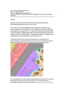 Et kart (arealplankart) som viser eiendomsgrenser og arealformål for en tomt.