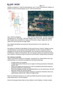 Fotografi av eiendom med markerte områder (gult, rødt og blått) som viser sprengning, vei og masseanlegg.