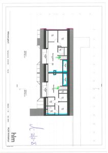 Etasjeplan (1. etasje) for bygningen 'MILJØVEIEN 6B', som viser romfordeling, arealer og funksjoner.