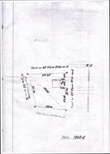Situasjonsplan som viser tomt nr. 654/9 nr 37 br nr 2 med mål på grenser og areal.