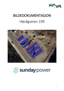 Satellittbilde (kart) som viser et solcelleanlegg på Høvågveien 199, med overlagte ruter og veier.