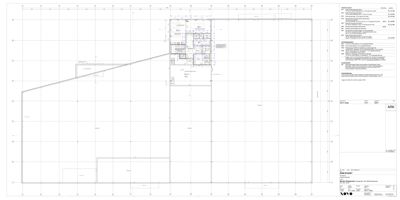 Situasjonsplan som viser bygningens plassering på tomt, med angitte mål og grenser.