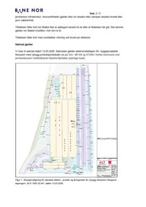 Situasjonstegning som viser plassering av nybygg, utendørs elektroanlegg og færgesveier i forhold til eksisterende infrastruktur.