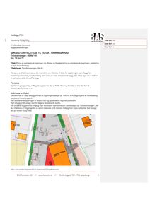 Kartutsnitt som viser eiendomsgrunnlinjer, veier og bygningers plassering i forhold til hverandre.