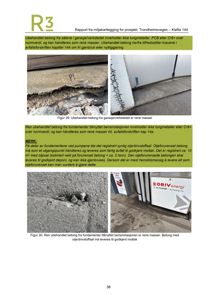 Fotografier fra en miljøkartleggingsrapport som viser ubehandlet betong og oljeforurensede fundament ved bensinstasjonen.