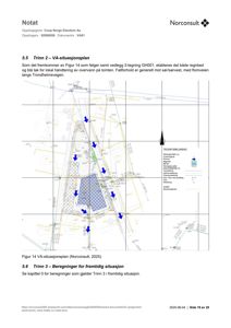 En VA-situasjonsplan (vann- og avløpssituasjonsplan) som viser tomtens opprinnelige vannforhold, regn- og blåtak for overvannshåndtering, samt fallforhold og naboeiendommer.