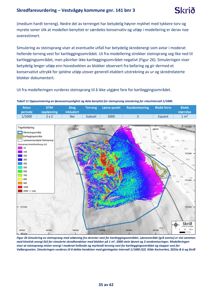 Kart som viser et kartleggingsområde med overlagte data fra en steinsprangsimulering, inkludert konturlinjer, koordinater og en fargekoding for løsnenergi.