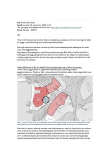 Kartutsnitt (NVE Atlas) som viser tomtas plassering i forhold til kvikkleiresoner og utslapsområde.
