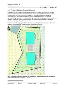 Kart som viser støykartlegging (støykontur) for et byggeprosjekt, med overlagte bygningssilhuetter og tomtegrenser.