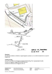 Snittegning som viser tverrsnitt av en ny mur (nattingeggmur) med høydeangivelser og grunnforhold.