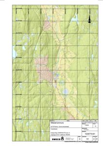 Situasjonsplan eller oversiktskart som viser bygningens plassering i forhold til nabolag og terreng.
