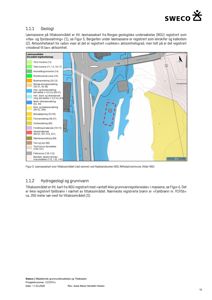 Løsmassekart som viser geologiske soner og aktsomhetsgrad i et tiltaksområde.