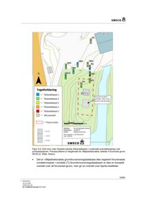 Kart som viser høyeste påviste tilstandsklasse i undersøkt prøvetakingsdyp ved pumpestasjonen, med prøvepunkter og en tegnforklaring.