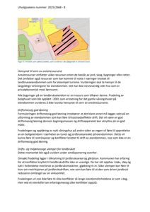 Situasjonsplan som viser etterspurt areal (raudt) og fradelingsforslag (svart) i forhold til eksisterende eiendomsgrenser, veg og bebyggelse.