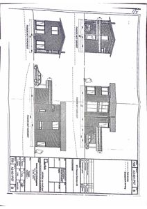 Fasadetegning som viser bygningens utseende fra fire ulike vinkler (nordøst, nordvest, sørøst og sørvest).