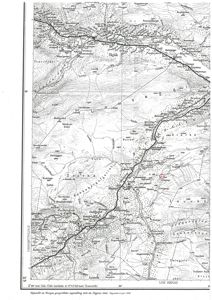 Et gammelt topografisk kart over Skjåk kommune i Norge, som viser terrengform, vannløp og geografiske navn.