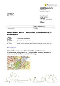 Et kart som viser eiendommen gbnr. 78/8 med overlagte raskate koordinater og en pil som peker på en planlagt plassering for en telemast.